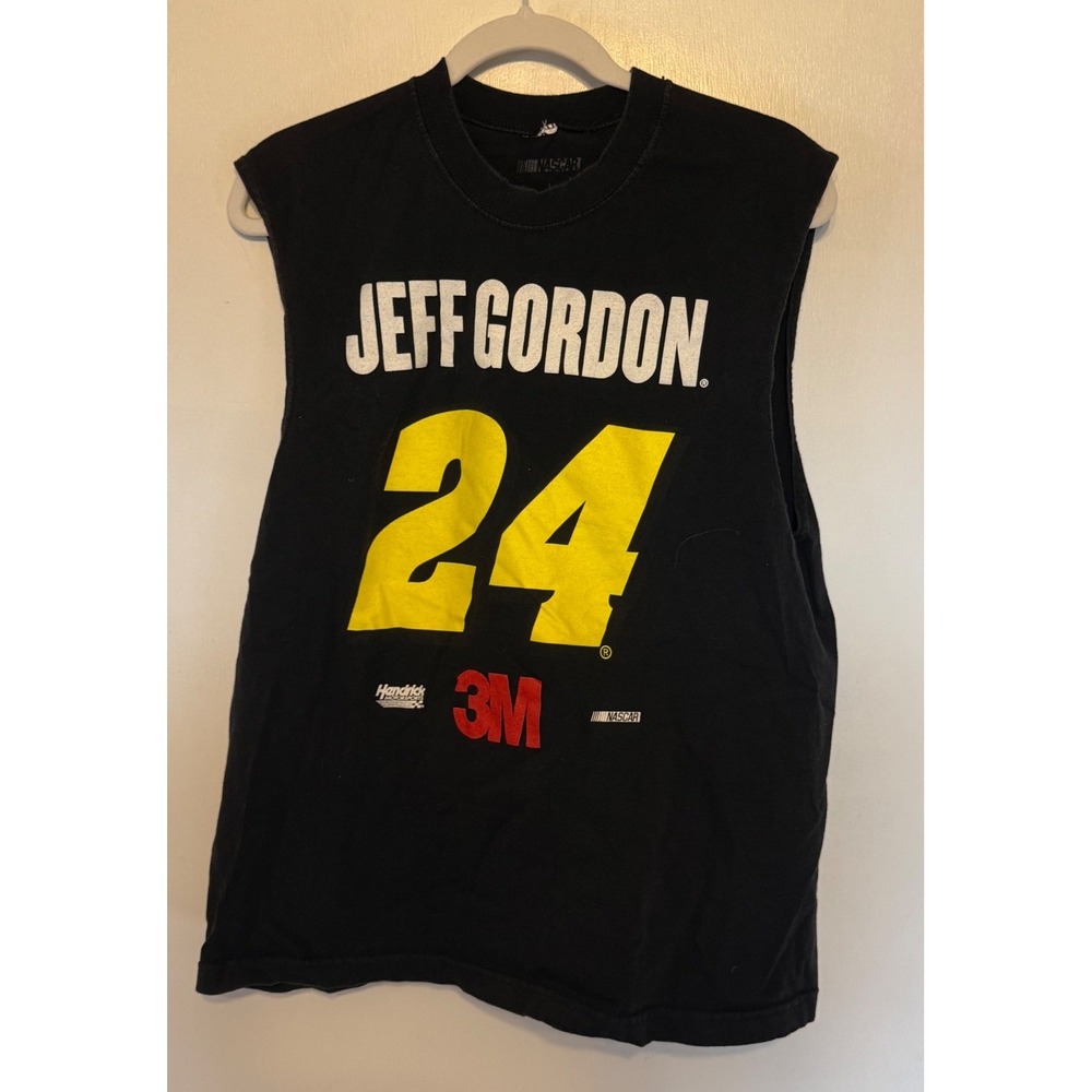 Jeff Gordon NASCAR 24 3M Muscle Tank Top Mens Large Black Hendrick Motorsports